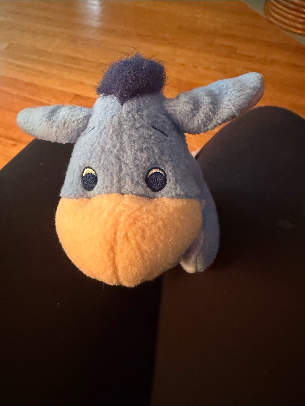 Plush Blue eyoreStuffed Animal with Peach Snout